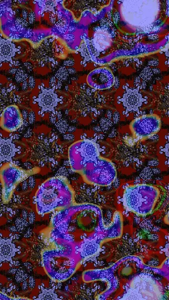 Çiçekli çiçek deseni, suluboya. Düz Çiçek Elementleri Tasarım Raster illüstrasyonu. Mor, kahverengi ve mavi renkte çiçekler. Renkli Bahar Teması çizim şablonu.