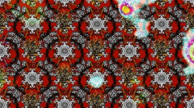 Çiçekli çiçek deseni, suluboya. Küçük çiçekte güzel bir çiçek deseni var. Raster deseni.