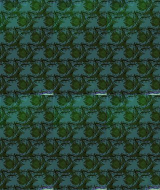 Raster - stok. Yeşil ve gri çiçekli eskiz deseni, suluboya çiçek deseni, sevimli çiçek, duvar kağıdı, kart veya kumaş için fayanslı.