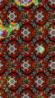 Modern çiçek arkaplanı. Halk tarzı. Moda baskıları için zarif bir şablon. Parlak renkli çiçekleri ve kahverengi, kırmızı ve gri renkte yaprakları olan muhteşem bir çiçek deseni..