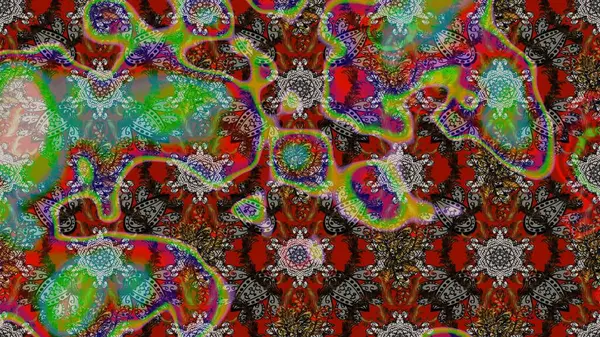 Çiçek izi. Çiçekler suluboya tarzında kahverengi, gri ve kırmızı renklerde. Suluboya çizim deseni.