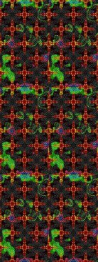 Raster illüstrasyonu. Çiçekli karalama şeklinde Raster çiçek deseni. Nazikçe, yaz çiçekleri siyah renklerde.