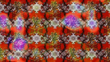 Raster. Kahverengi, kırmızı ve nötr renkte güzel çiçekli eskiz deseni, suluboya çiçek deseni, duvar kağıdı, kart veya kumaş için fayanslı.