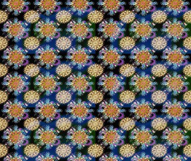 Mavi ve bej renkli çiçekler. Elle boyanmış suluboya, kusursuz çiçekler ve bitkiler..