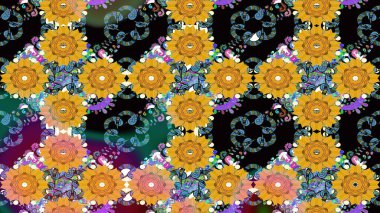 Karalama elementleri. Çizim çiçek deseni duvar kağıdı, web sitesi arka planı, ambalaj kağıdı, davetiye, broşür, afiş veya web sitesi için kullanılabilir. El çizimi Raster illüstrasyonu.