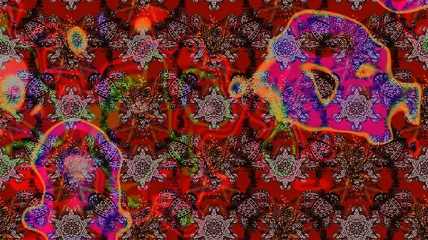 Güzel kumaş deseni. Raster illüstrasyonu. Bahar çiçekli güzel bir çiçek deseni..