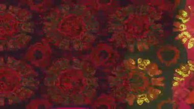 Renkli unsurlarla hareketli arka plan görüntüleri. Çiçekler. Eski model. Bayrak tarzı. Video kaydı. Şablon. Döngü. Kusursuz.. 