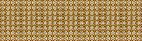 Raster altın tekstil baskısı. Kusursuz desenli oryantal süs. İslam tasarımı. Kahverengi, sarı ve bej renklerde altın desenli altın elementler. Çiçek karoları.