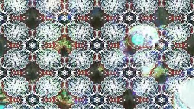 Renkli unsurlarla hareketli arka plan görüntüleri. Çiçekler. Eski model. Bayrak tarzı. Video kaydı. Şablon. Döngü. Kusursuz.. 