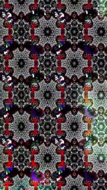 Renkli unsurlarla hareketli arka plan görüntüleri. Çiçekler. Eski model. Bayrak tarzı. Video kaydı. Şablon. Döngü. Kusursuz.. 