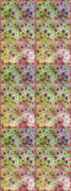 Düz Çiçek Elementleri Tasarımı. Renkli Bahar Temalı Kusursuz Arkaplan. Raster illüstrasyonunda kusursuz çiçek deseni. Süslü kumaş deseni.