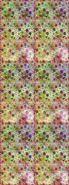 Düz Çiçek Elementleri Tasarımı. Renkli Bahar Temalı Kusursuz Arkaplan. Raster illüstrasyonunda kusursuz çiçek deseni. Süslü kumaş deseni.