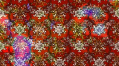 Organik motif arka planı. Raster illüstrasyonu. Ultraviyole kumaş deseni. Çizim deseni.