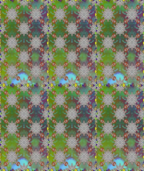 Raster Hip kumaş deseni. Kusursuz Vintage Çiçek Deseni.