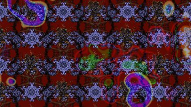 El çizimi Raster çizimi. Parlak elementlerin. Çizim çiçek deseni duvar kağıdı, web sitesi arkaplanı, paket kağıdı, davetiye, broşür, pankart veya web sitesi için kullanılabilir.