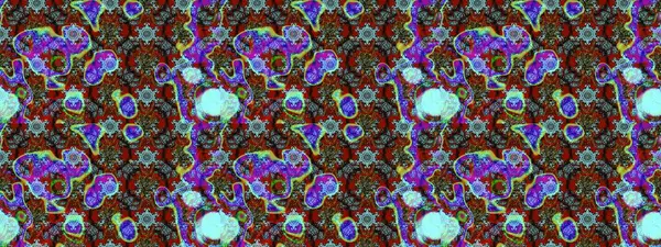 Düz Çiçek Elementleri Tasarımı. Sevimli çiçek raster deseni. Mavi, kahverengi ve kırmızı renkte çiçekler. Renk Bahar Teması eskiz şablonu.