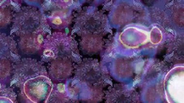 Renkli unsurlarla hareketli arka plan görüntüleri. Çiçekler. Eski model. Bayrak tarzı. Video kaydı. Şablon. Döngü. Kusursuz.. 