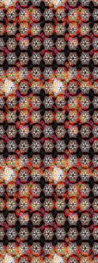 Raster illüstrasyonu. Siyah renkli çiçekler. Çiçek desenli eskiz, vuruşlar, sıçramalar, yaz çiçekleri..