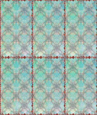 Suluboya kusursuz desen. Suluboya tarzında mavi renkli çiçekler. Çiçek izi.