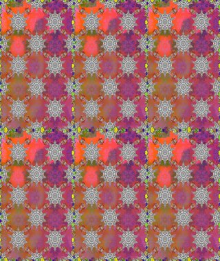 Raster illüstrasyonunda kusursuz çiçek deseni. Gri renkli çiçekler.