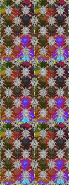 Kahverengi renkli güzel bir tekstil. Raster illüstrasyonu. Çiçeklerle suluboya desenleri.