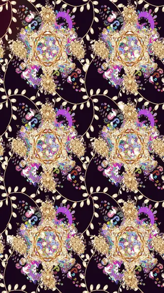 Şirin çiçek elementleri. Raster illüstrasyonu. Renkli Bahar Teması eskiz kalıbı. Düz Çiçek Elementleri Tasarımı. Çizim deseni Modaya uygun kumaş deseni.