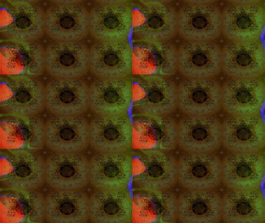 Suluboya tarzında kahverengi renkte. Raster illüstrasyonu. Küçük çiçekli bahar deseni çiz.