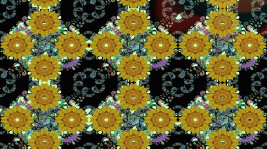 Raster Henna tarzı. Etnik Mandala havlusu. Tebrik kartı geçmişi, boyama kitabı, arkaplan ve tekstil için kullanılabilir. Taslak süsleme izi. Sınır Hindistan çiçek desenli paisley patentli.