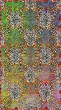 Kahverengi ve gri renkli çiçekler. Hediye ambalaj kağıdı, tebrik kartları, posterler ve pankart tasarımı. Raster düz çiçekleri pürüzsüz desen.