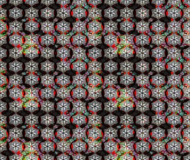 Siyah renkli çiçekler. Düz Çiçek Elementleri Tasarımı. Renkli Bahar Teması eskiz kalıbı. Raster illüstrasyonunda çiçek deseni çizimi.