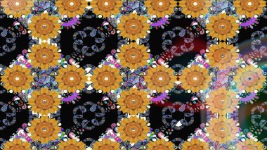 Vadinin çiçekleri siyah renklerde. Raster - stok. Suluboya, elle çizilmiş. Taslak arkaplan deseni.