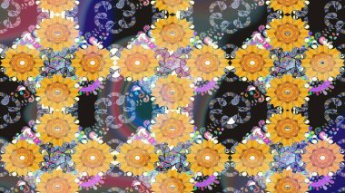 Güzel kumaş deseni. Güzel suluboya yaz çiçekleri deseni..