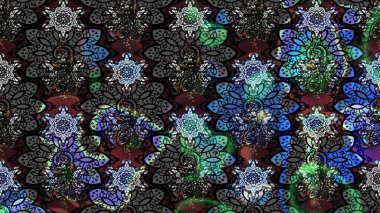 Renkli Bahar Teması eskiz kalıbı. Süslü kumaş deseni. Düz Çiçek Elementleri Tasarımı. Raster illüstrasyonunda çiçek deseni çizimi.