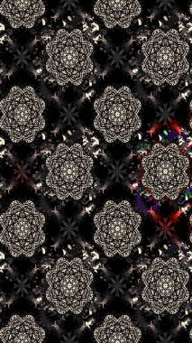 Siyah renkte sevimli çiçekler. Küçük çiçekli basit bir çiçek çizimi. Moda baskısı, albüm, ambalaj kağıdı ve duvar kağıdı için zarif dekoratif süslemeler. Raster illüstrasyonu.