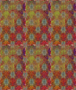 3 boyutlu çiçekler, pürüzsüz. Raster illüstrasyonu. Kahverengi ve nötr renklerde.