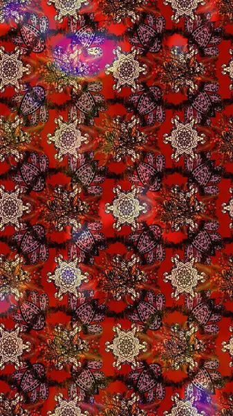 Raster illüstrasyonu. El çizimi. Çiçekli, yapraklı, çiçek desenli çizim..