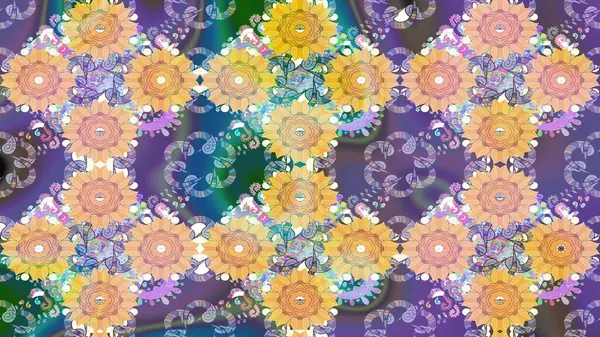 Etnik Mandala süsü. Raster Henna dövme stili. Kızılderili desenli desenli desenli şal deseni. Tekstil, tebrik kartı, boyama kitabı, telefon kılıfı baskısı için kullanılabilir.