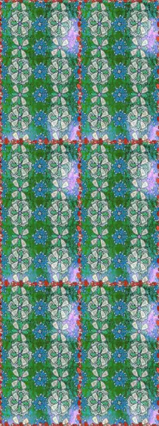 Raster illüstrasyonunda kusursuz çiçek deseni. Suluboya tarzında yeşil renkte çiçekler.