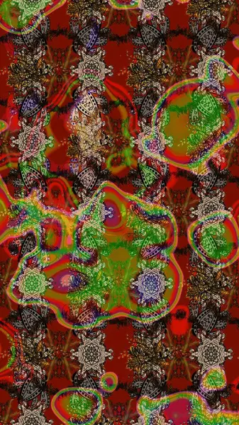 Çiçekli çiçek deseni, suluboya. Süslü kumaş deseni. Raster deseni.