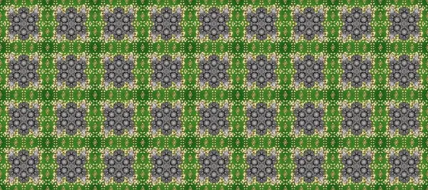 Doğu tarzında klasik tasarım öğesi. Duvar kâğıdı için altın süslü bir illüstrasyon. Süslü dantel iz sürücü. Geleneksel Arap dekoru yeşil, gri renkler. Çiçekli süslemeli, pürüzsüz bir desen.