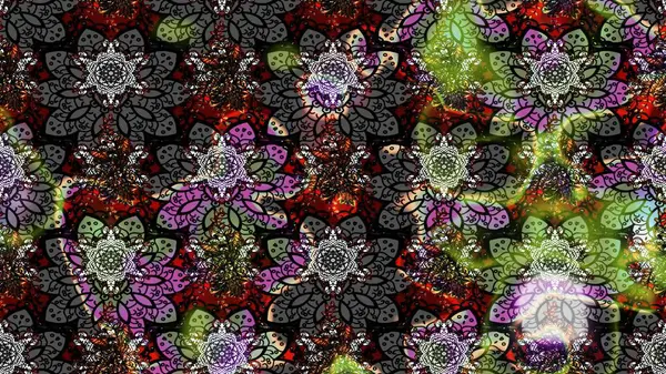 Düz Çiçek Elementleri Tasarımı. Renkli Bahar Teması eskiz kalıbı. Siyah renkli çiçekler. Sevimli çiçek raster deseni.