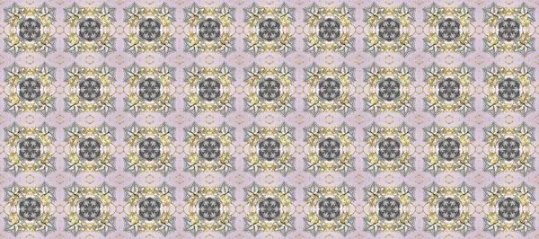 Klasik Raster altın pürüzsüz desen. Çiçek süsü kumaş deseni, cam, çiçek desenli altın elementli gri ve bej renkler..