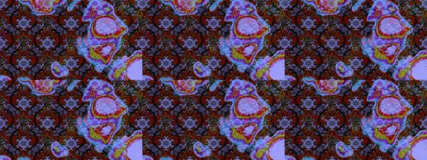 Raster illüstrasyonu. Çizim çiçek deseni duvar kâğıdı olarak kullanılabilir. Kahverengi, mor ve mavi renkte çiçekler.