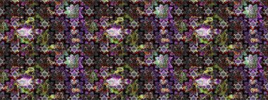 Güzel kumaş deseni. Küçük çiçekteki sevimli çiçek deseni. Güzel karalamalı çiçek desenli çizim. Raster illüstrasyonu.