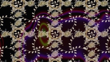 Hediye ambalaj kağıdı, tebrik kartları, posterler ve pankart tasarımı. Siyah renkli çiçekler. Raster düz çiçek çizim deseni.