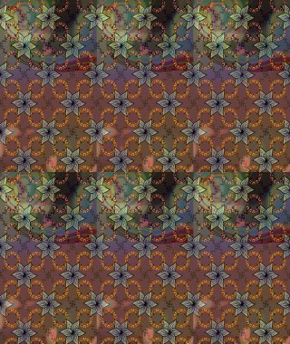 Nazik, sevimli çiçek arkaplanı. Çiçekli karalama şeklinde Raster çiçek deseni. Kahverengi renkte çiçekler.