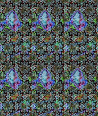 Vadinin mavi renkli çiçekleri. Raster çiçek desenleri çiziyor..