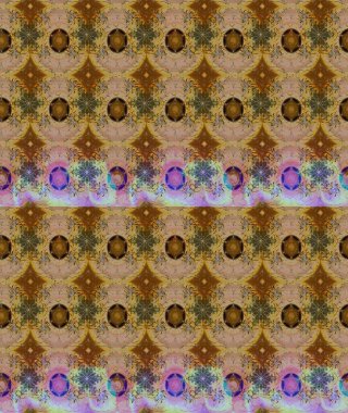 Kahverengi renkte güzel çiçekler, suluboya desenli, duvar kağıdı, kart ya da kumaş için fayanslı eskizler. Raster..