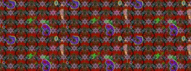 Kırmızı, kahverengi ve gri renkli şirin tekstil tarzında. Çiçek duvar kâğıdı. Raster illüstrasyonu. Çiçek arkaplan. Renkli çizim deseni.