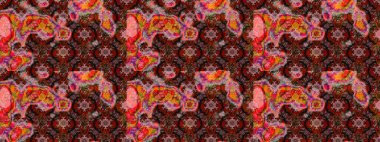 Çiçek çelengi. Güzel, parlak, pürüzsüz kumaş, tuval. Kıvırcık, parlak örgü. Eski moda arka plan. Raster illüstrasyonu. Desen, çizim, çiçek sınırı..